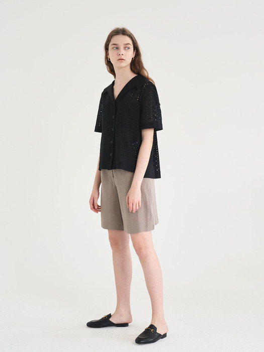 20 SUMMER_Grey Linen Shorts