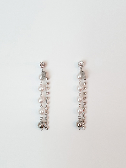 Silver mary earrings