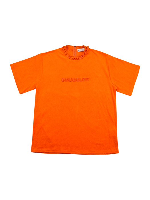 Detachable Chain Terry T-Shirt (Orange)