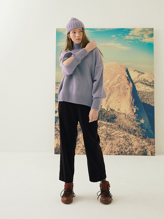 Fontana Slit Turtleneck Sweater_Easter Egg(Pinkish skyblue)