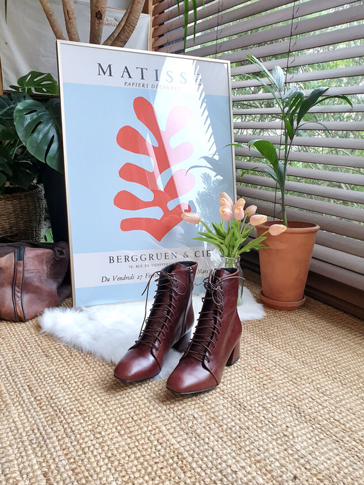 Retro Lace-Up boots (Vintage Brown)