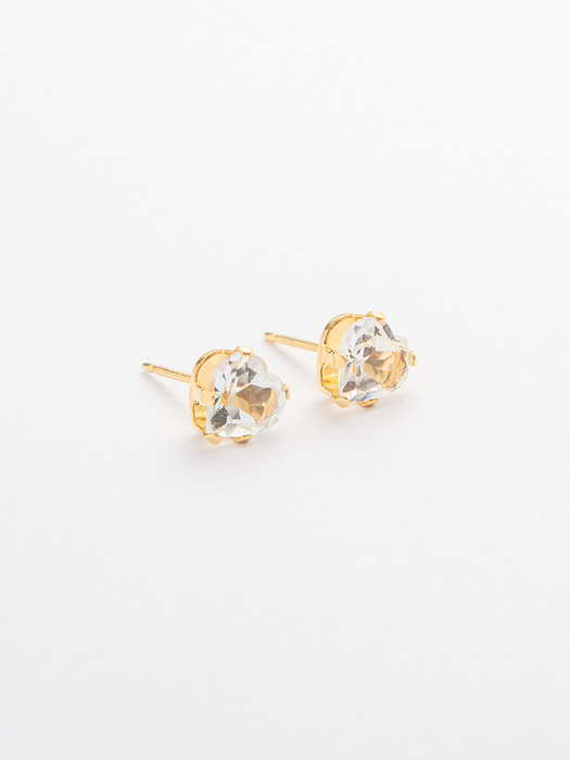 Heart Stone Earrings (14k Goldfilled,Garnet,Topaz).02
