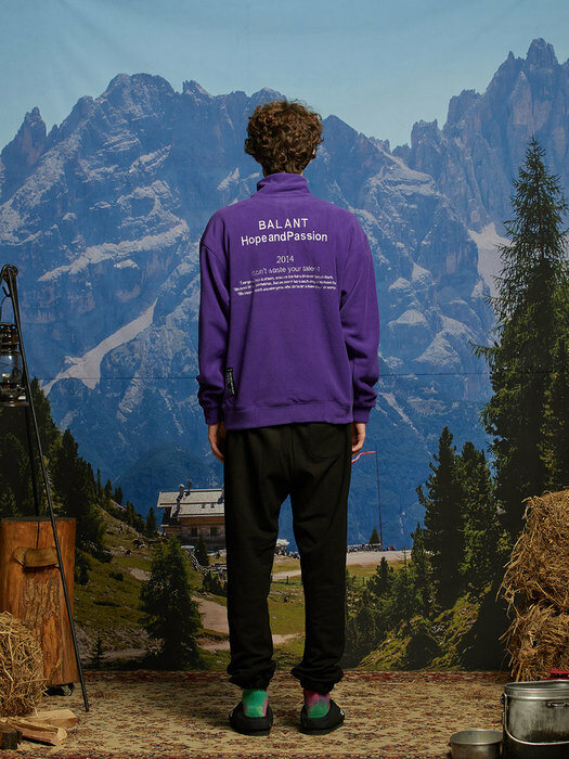 Hope and Passion Half Zip T shirt - Purple