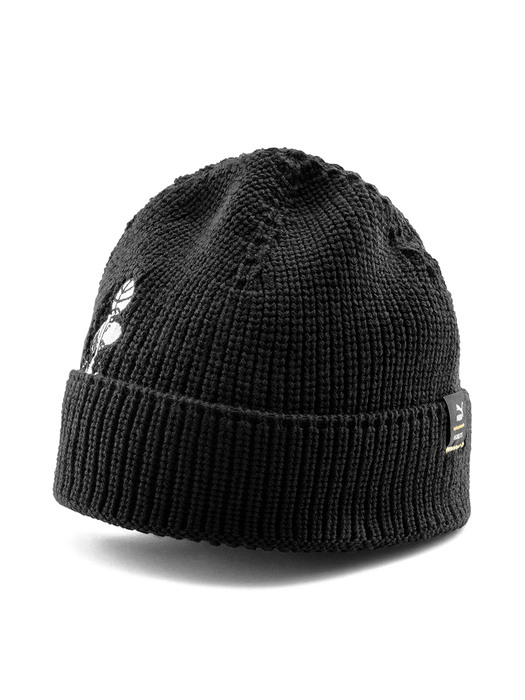 [023268 01] PUMA x PEANUTS Beanie_Puma Black