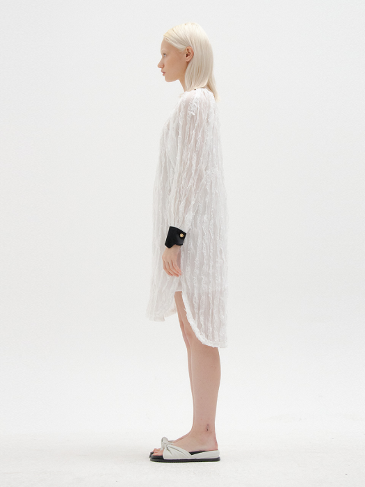 SWAN Laced Dress - White