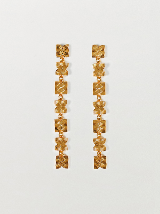 SPARK Logo `drop` Earrings - Gold