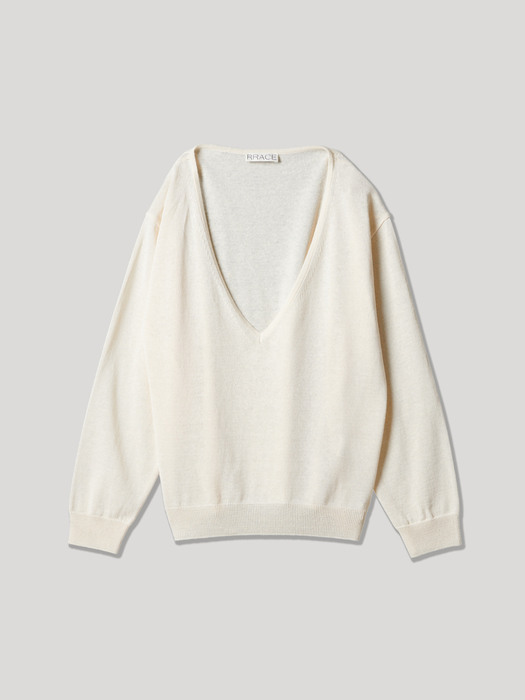 Deep  pull over knit_Ivory