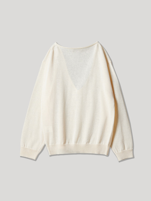 Deep  pull over knit_Ivory