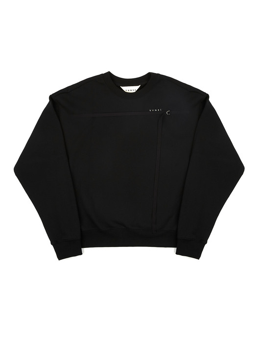 Wave Print Sweatshirt (Black)