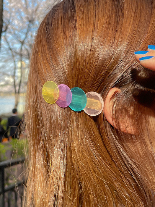 Circle Rainbow Hairpin