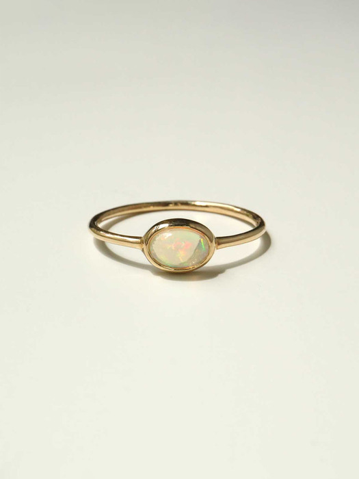 [14k] Oval cabochon ring 01