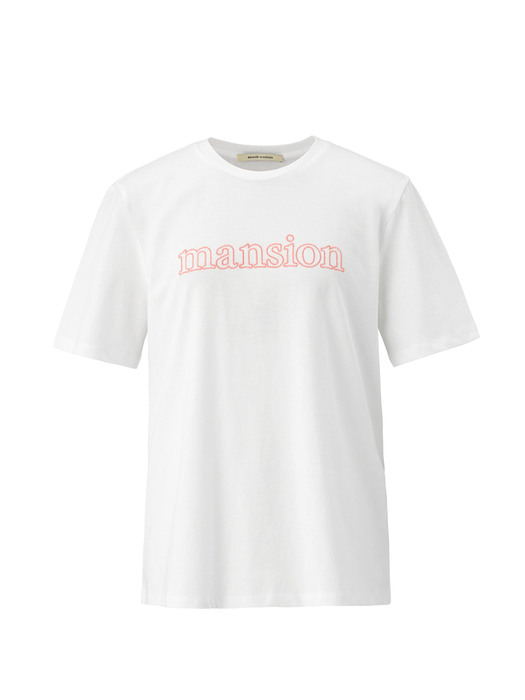 Mansion embroidery tee - White