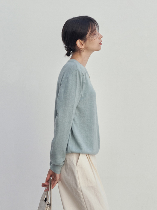 SOFT ROUND NECK KNIT_MINT