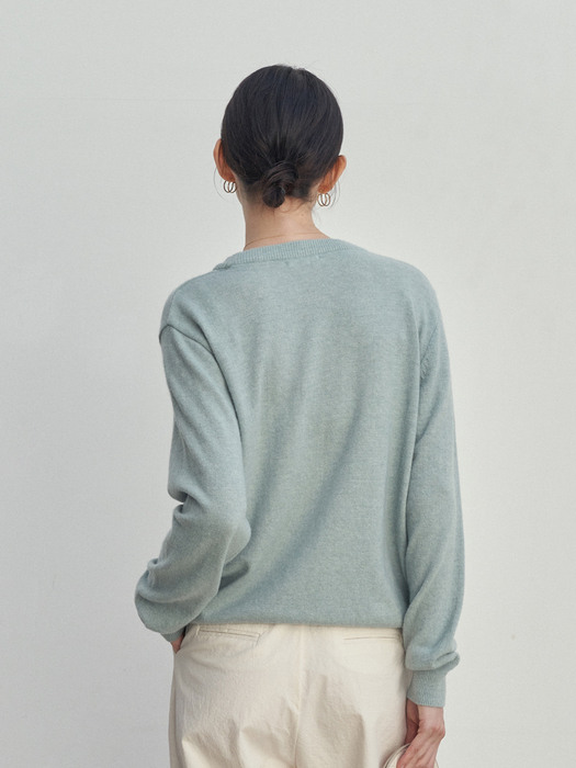 SOFT ROUND NECK KNIT_MINT