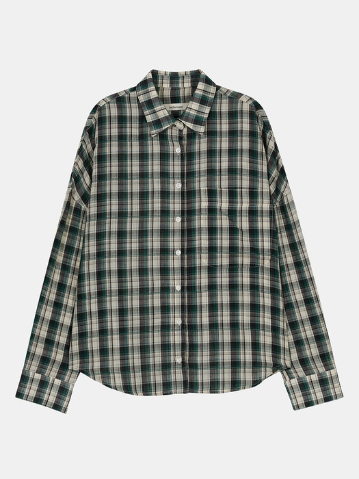 boyfriend fit check shirts (green)