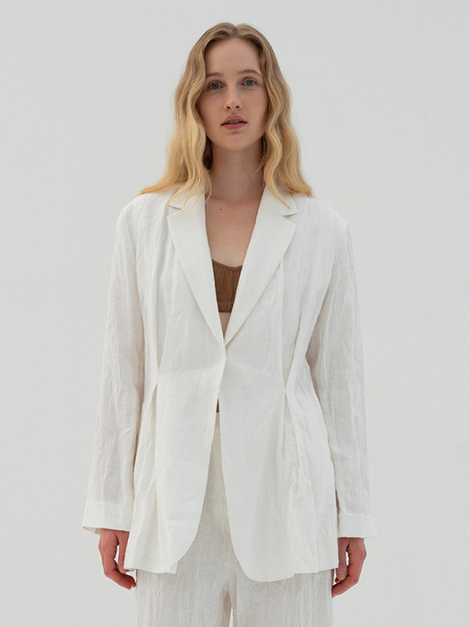 Linen crinkle jacket (2 color)