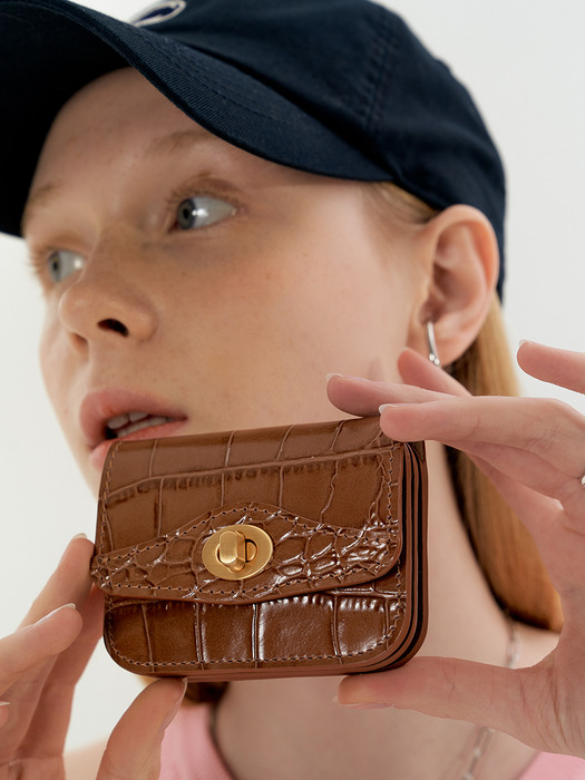 Wonder wallet (Croc brown)