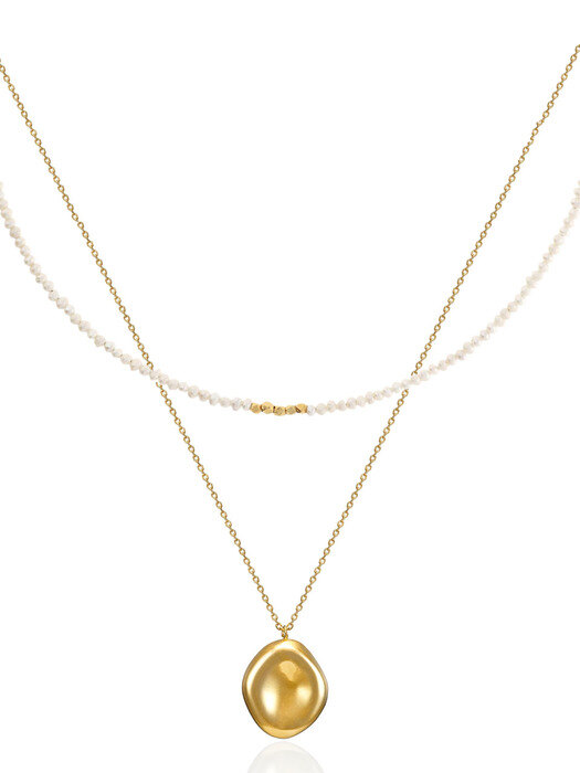 SET volume pendant necklace +Allison gold necklace