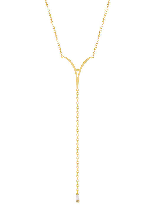 10K 14K Eiffel long line necklace