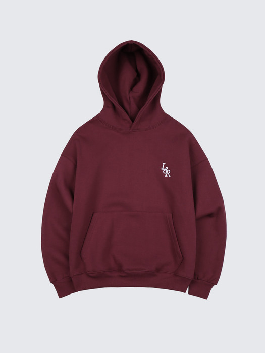 LOSSY SMALL LOGO HOODIE NAVY