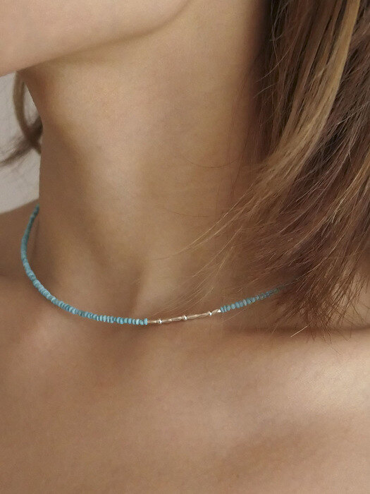 Turquoise silver necklace