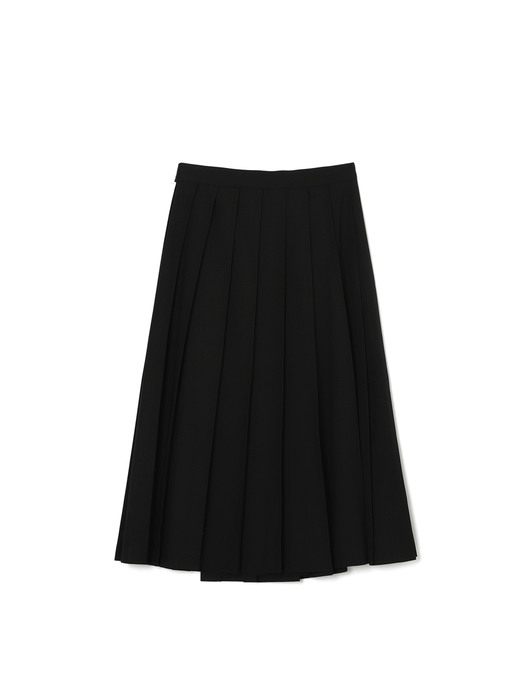 wrap pleated skirt