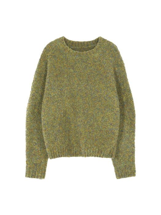 Round-neck Cropped Sweater in Green VK1WP162-32