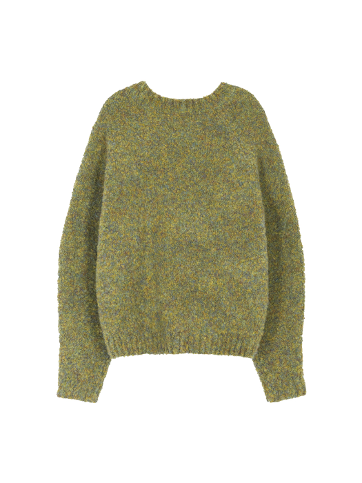 Round-neck Cropped Sweater in Green VK1WP162-32
