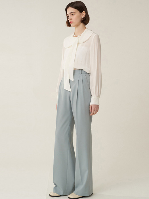 coco pin tuck wide pants SK