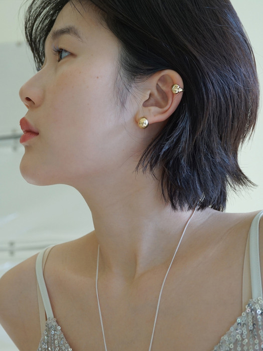 ball earring (18k gold plated)