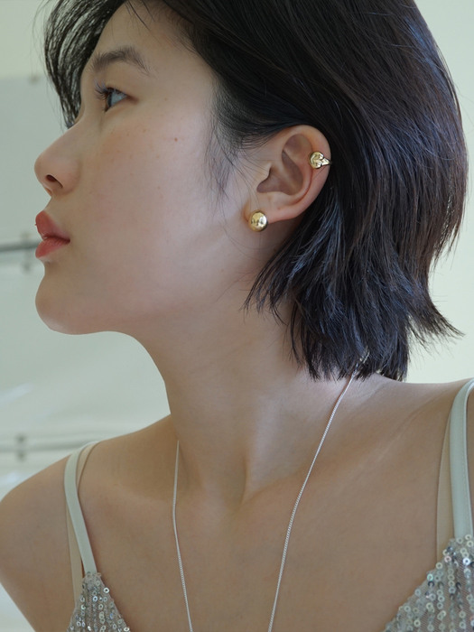 ball earring (18k gold plated)