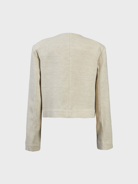 linen tweed jacket_natural