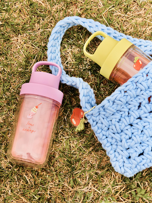 [X ABANG] Summer Graphic Straw Bottle_2color