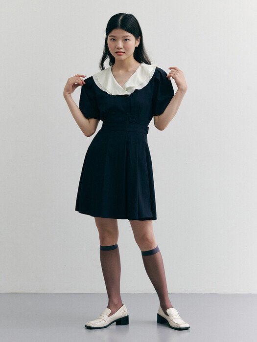 Lilac One-piece_navy