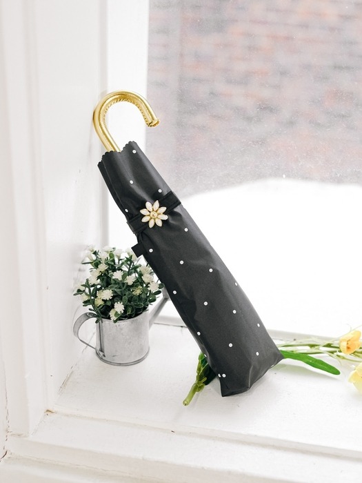 wpc양산 플라워 포인트 암막 UV차단 3단양산 801-18020-102