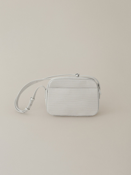 Lizard post mini bag (Slate ivory)