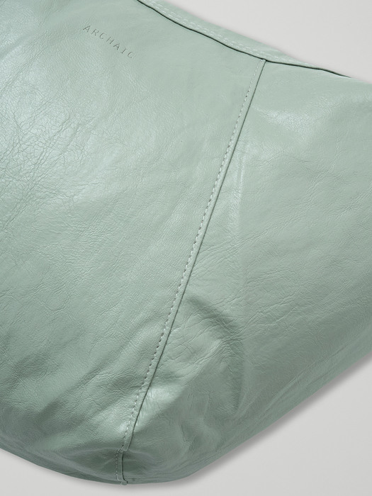 vegan leather sling bag_mint
