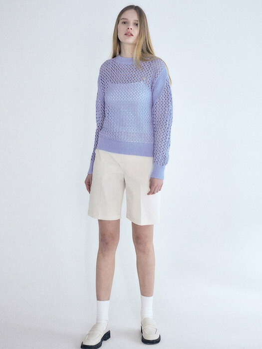 Cubic Net Knit Pullover SK3SP150-22