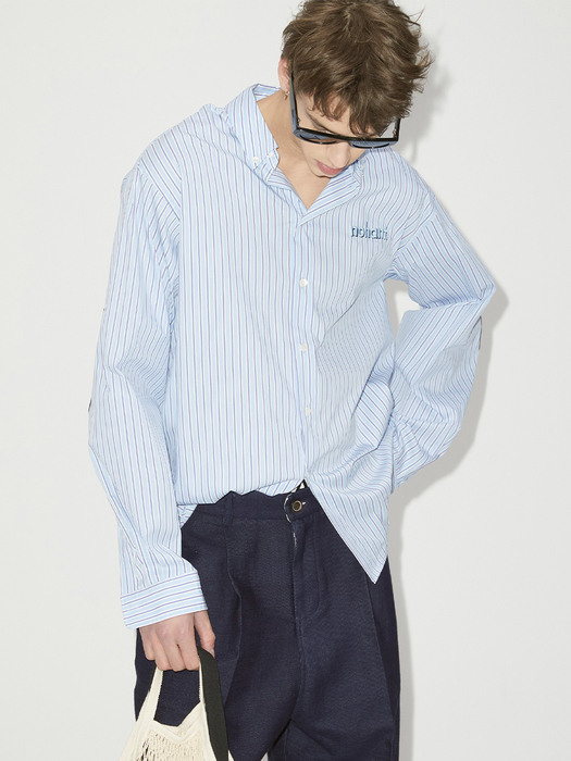 ELBOW PATCHES SHIRT SKY BLUE