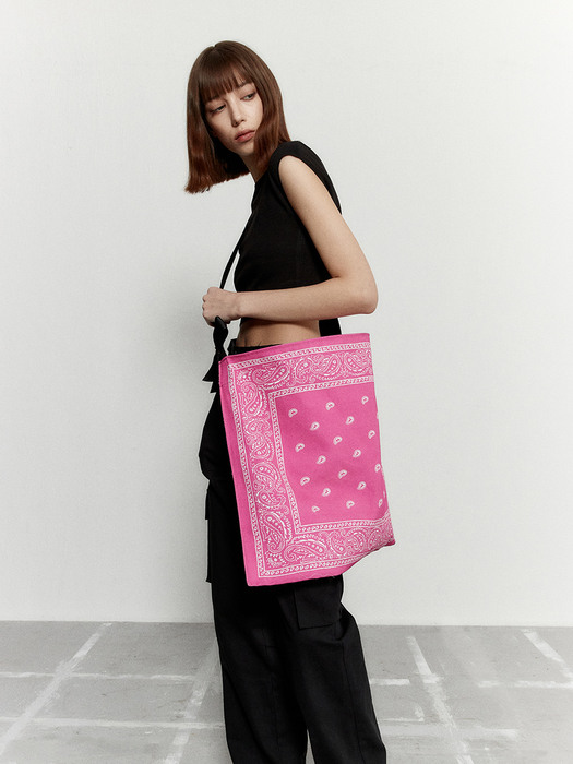 Paisley canvas bag 001 Pink