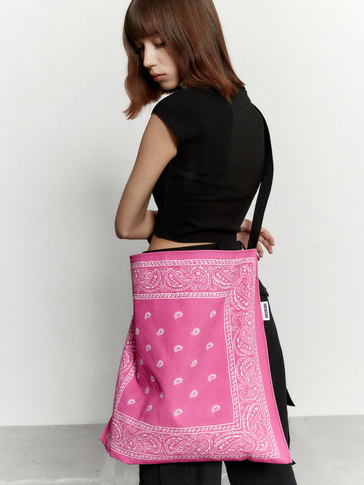 Paisley canvas bag 001 Pink