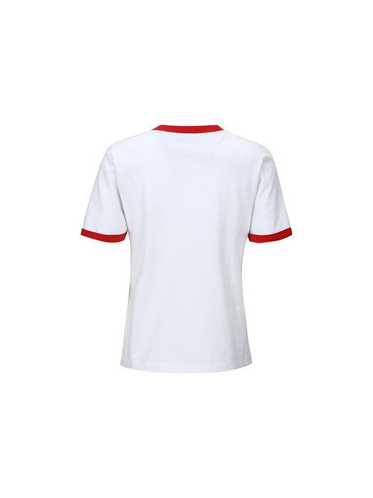 CONTRAST-TIPPED T-SHIRT (WHITE)
