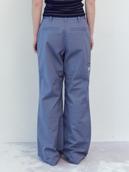 ripstop color pants - blue