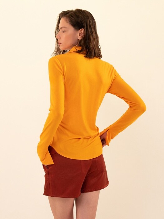 Kira button-up shirt (orange)