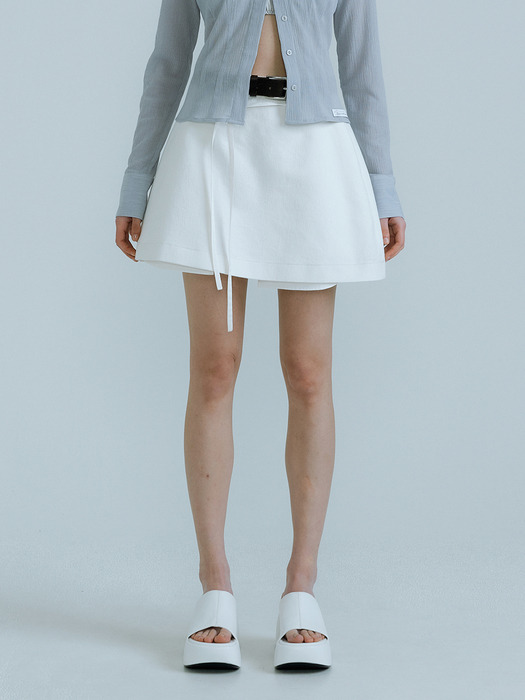 23SS_A-Line Mini Skirt (White)
