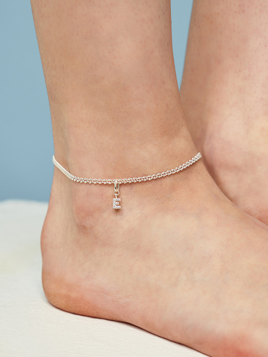 sparkling chain initial anklet