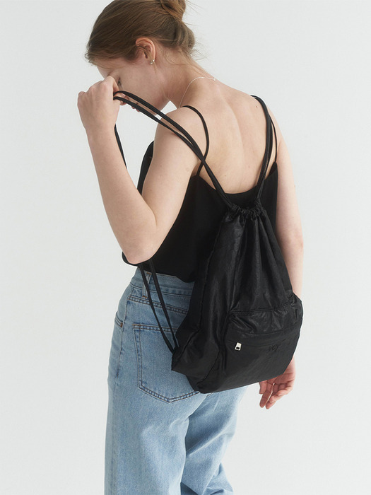 Shine String Backpack (Black)