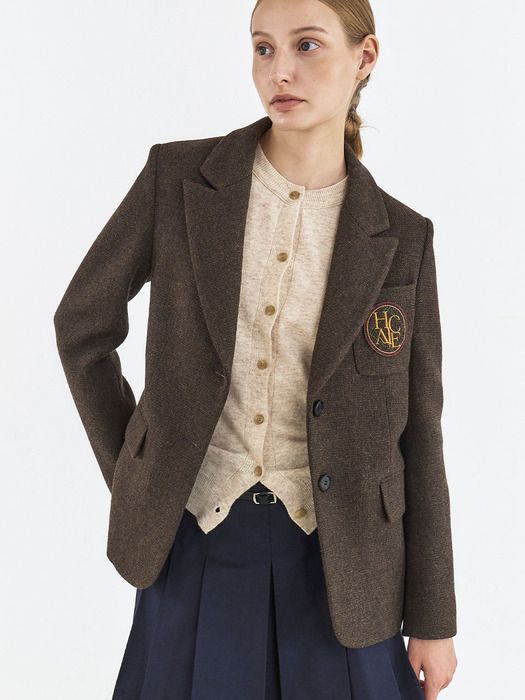 CLASSIC TWO BUTTON WOOL JACKET [FRENCH BROWN]