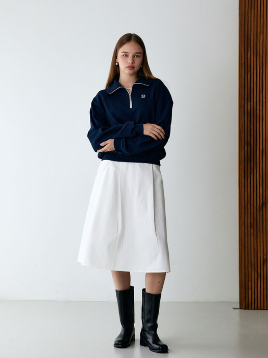 half zip-up sweatshirts_navy