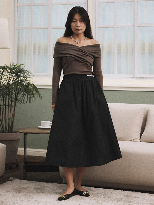 Balletomane off shoulder / Grey brown